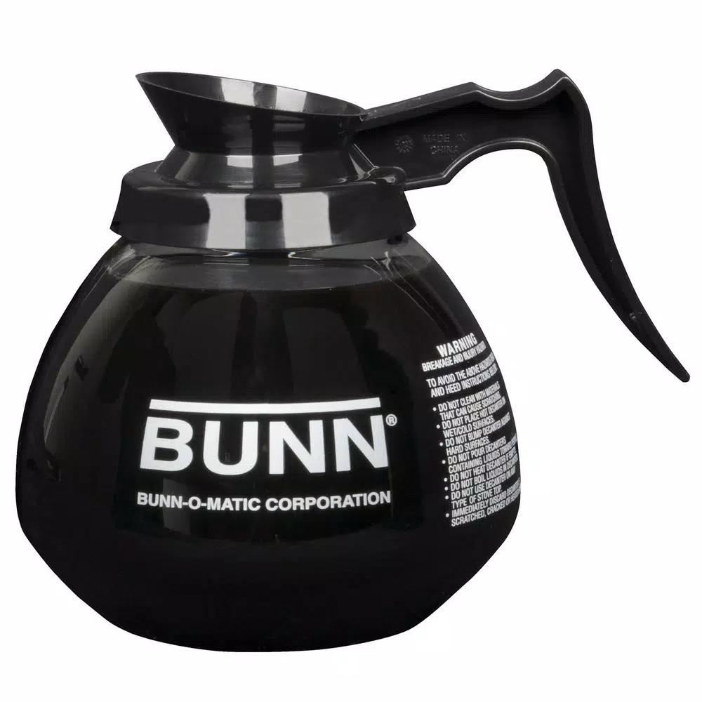 BUNN 12-Cup Commercial Glass Coffee Decanter with Black Handle, 42400.0101
