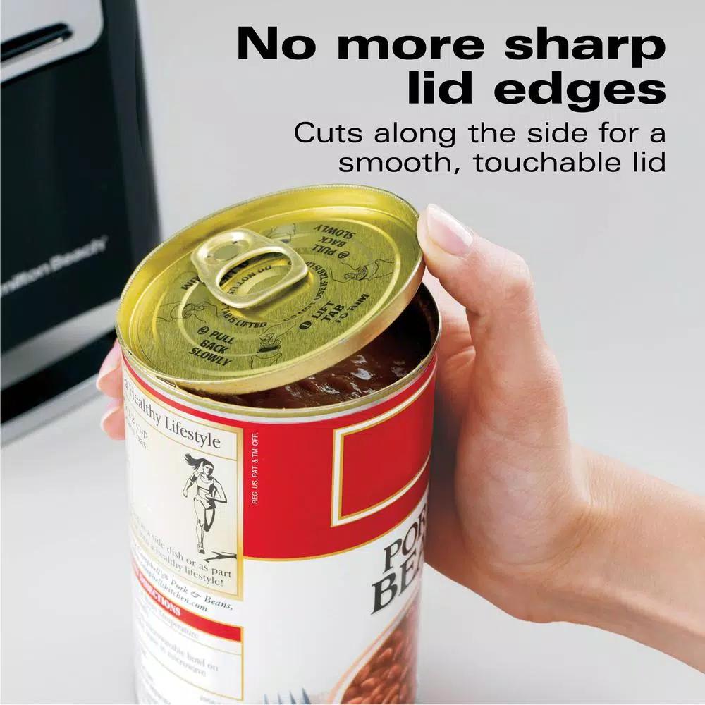 Hamilton Beach Smooth Touch Electric Can Opener, Black and Chrome