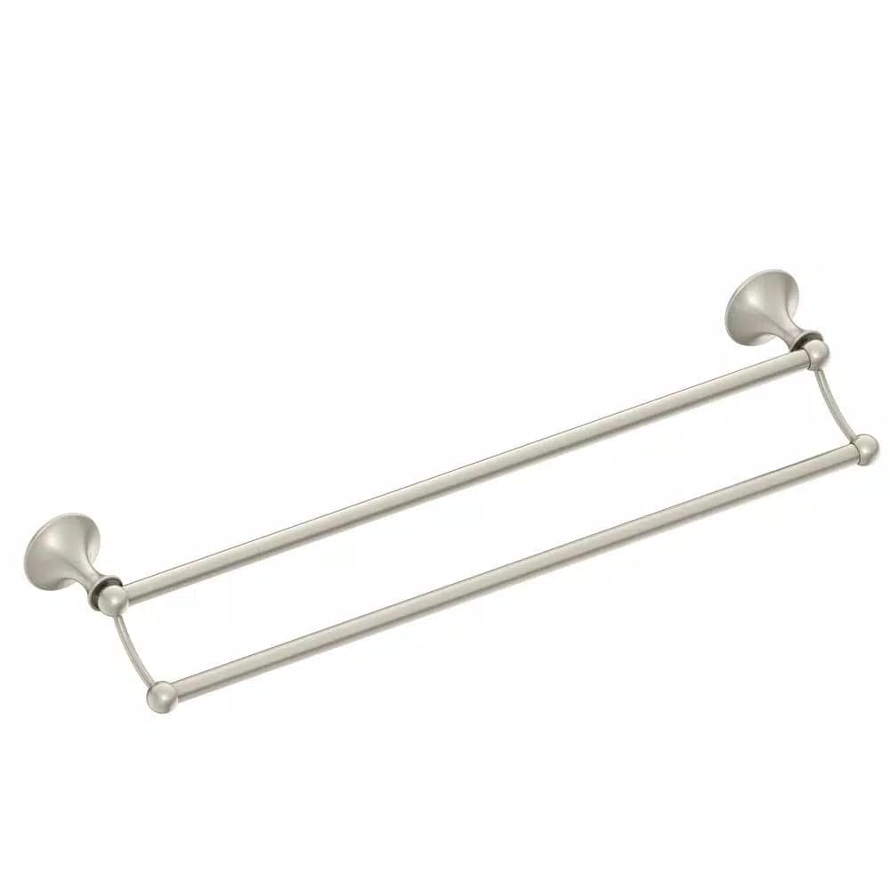 Moen Lounge 24 in. Double Towel Bar, Brushed Nickel