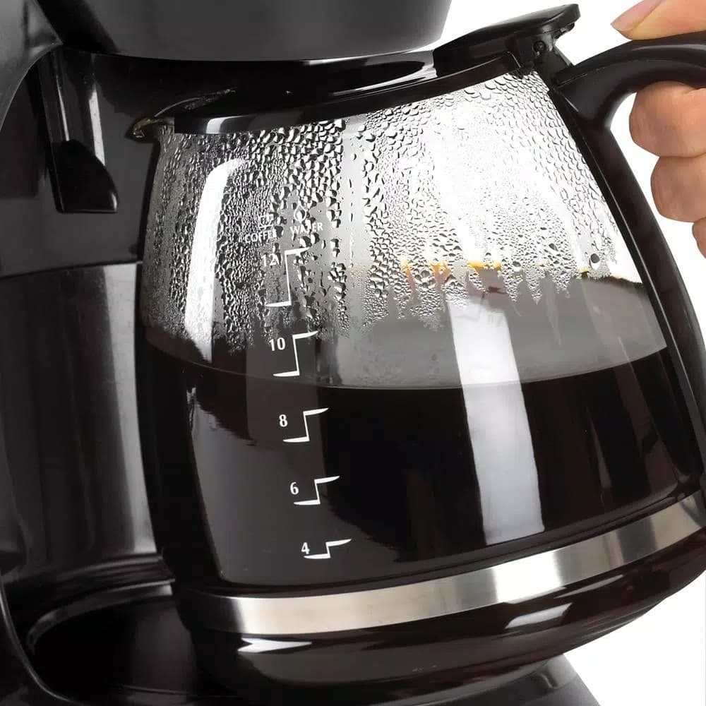 BLACK+DECKER 12-Cup Programmable Drip Coffee Maker with Glass Carafe, Black