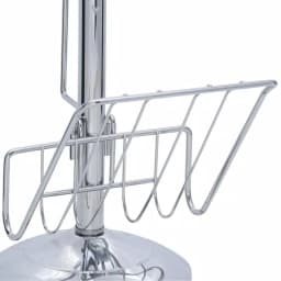 Unbranded Chrome Toilet Caddy with Magazine Rack and 3-Roll Storage Holder thumbnail 3