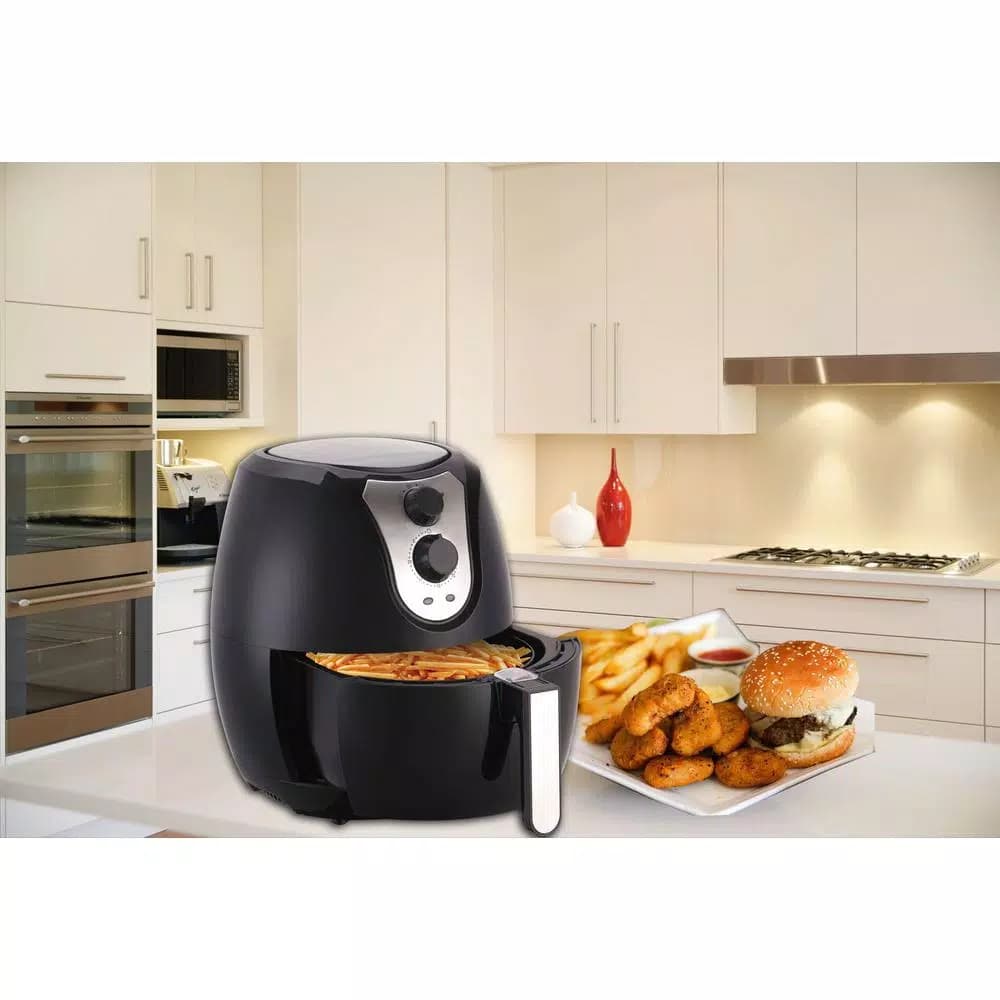 Emerald 3.4 Qt. Manual Air Fryer with Rapid Air Technology, 1400W, Black