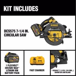 DEWALT DCS575T1 FLEXVOLT 60V MAX 7-1/4 in. Brushless Cordless Circular Saw Kit thumbnail 2