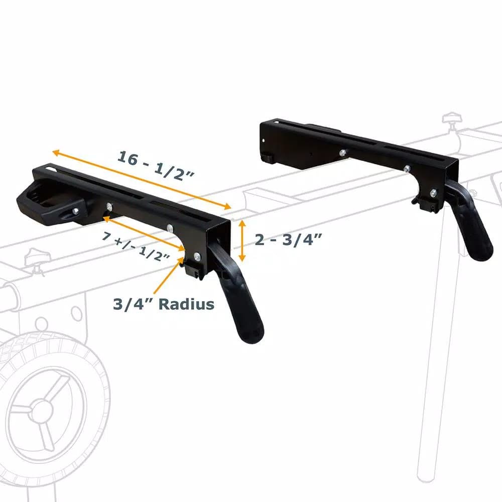 POWERTEC Miter Saw Stand Mounting Bracket Assembly, Set of 2