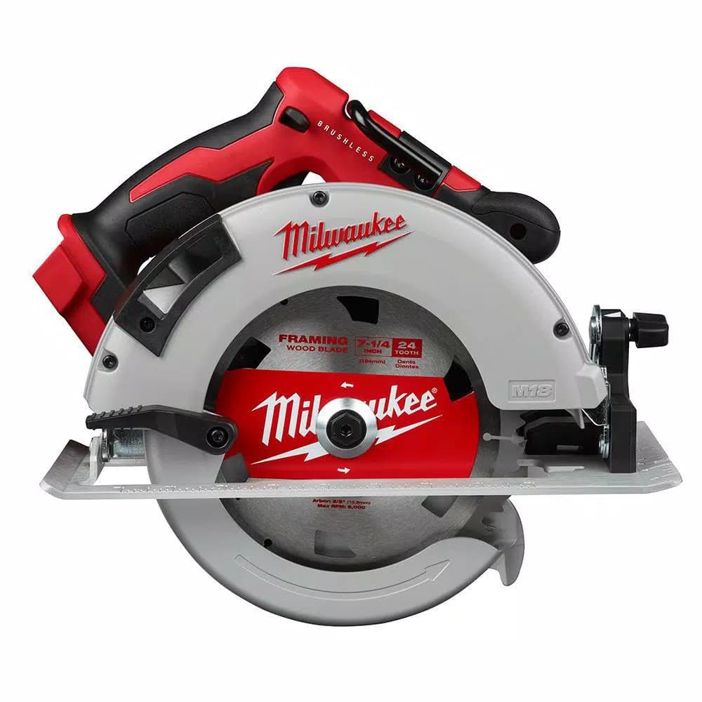 Milwaukee M18 FUEL 3-Tool Combo Kit: Hammer Drill, Impact Driver & Circular Saw with 4 Batteries