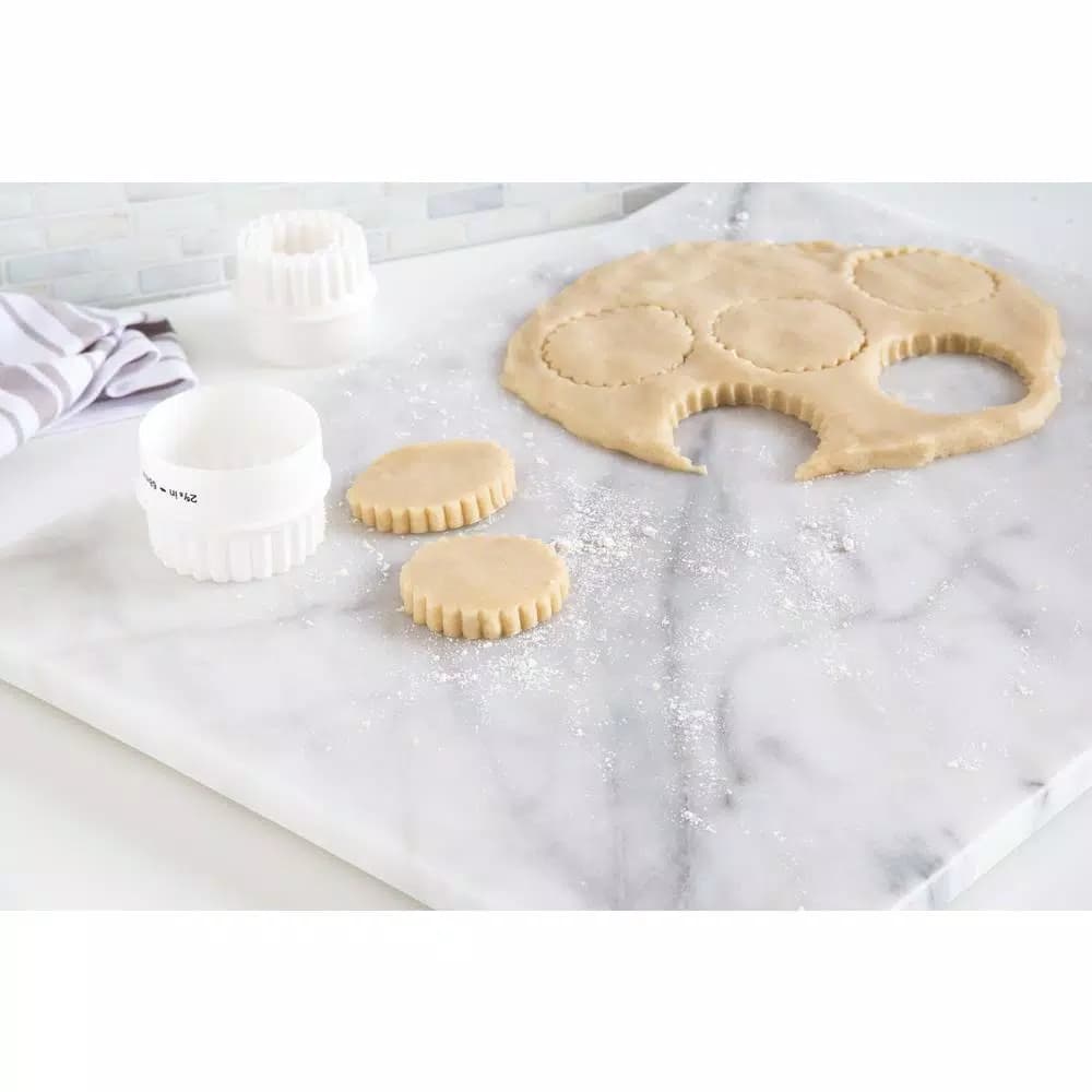 Fox Run White Marble Pastry Board, 16 x 20 inch Rectangle Rolling Surface