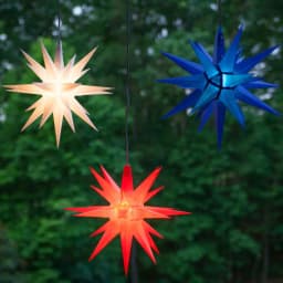 Kringle Traditions 14 in. Blue Illuminated LED Moravian Star Holiday Decoration thumbnail 5
