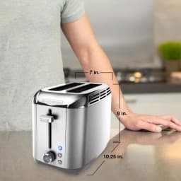 BLACK+DECKER Rapid Toast 2-Slice Stainless Steel Wide Slot Toaster, 1200W thumbnail 7