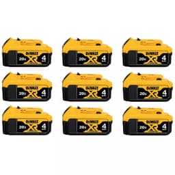 DEWALT 20V MAX XR Premium Lithium-Ion 4.0 Ah Battery Pack (9-Pack) thumbnail 1