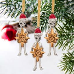 Design Toscano Wiseman Star Christmas Alien Holiday Ornament Set, 3-Piece thumbnail 5