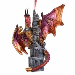 Design Toscano Zanzibar Gothic Dragon Holiday Ornament, 4.5 in. Hand-Painted Resin thumbnail 2