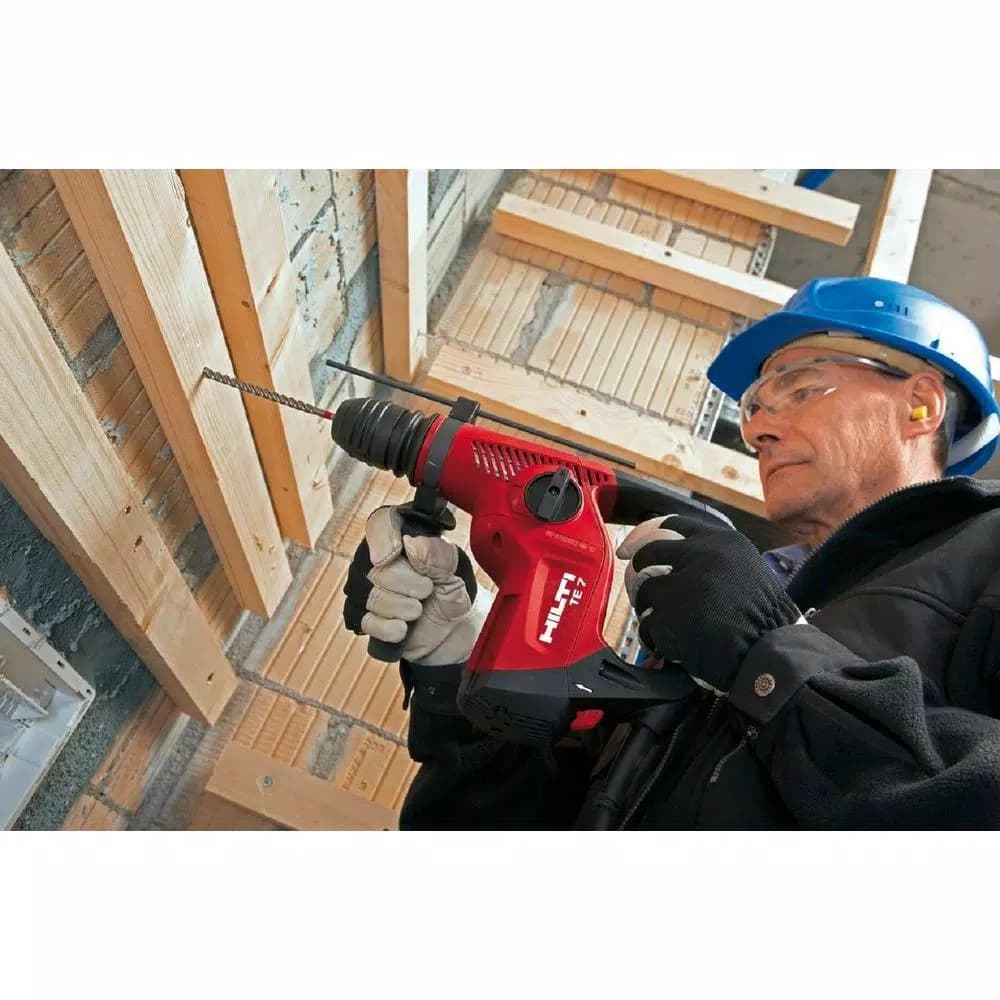 Hilti TE 7 120V SDS-Plus Corded Rotary Hammer Drill Kit with 4 TE-CX Bits and Case