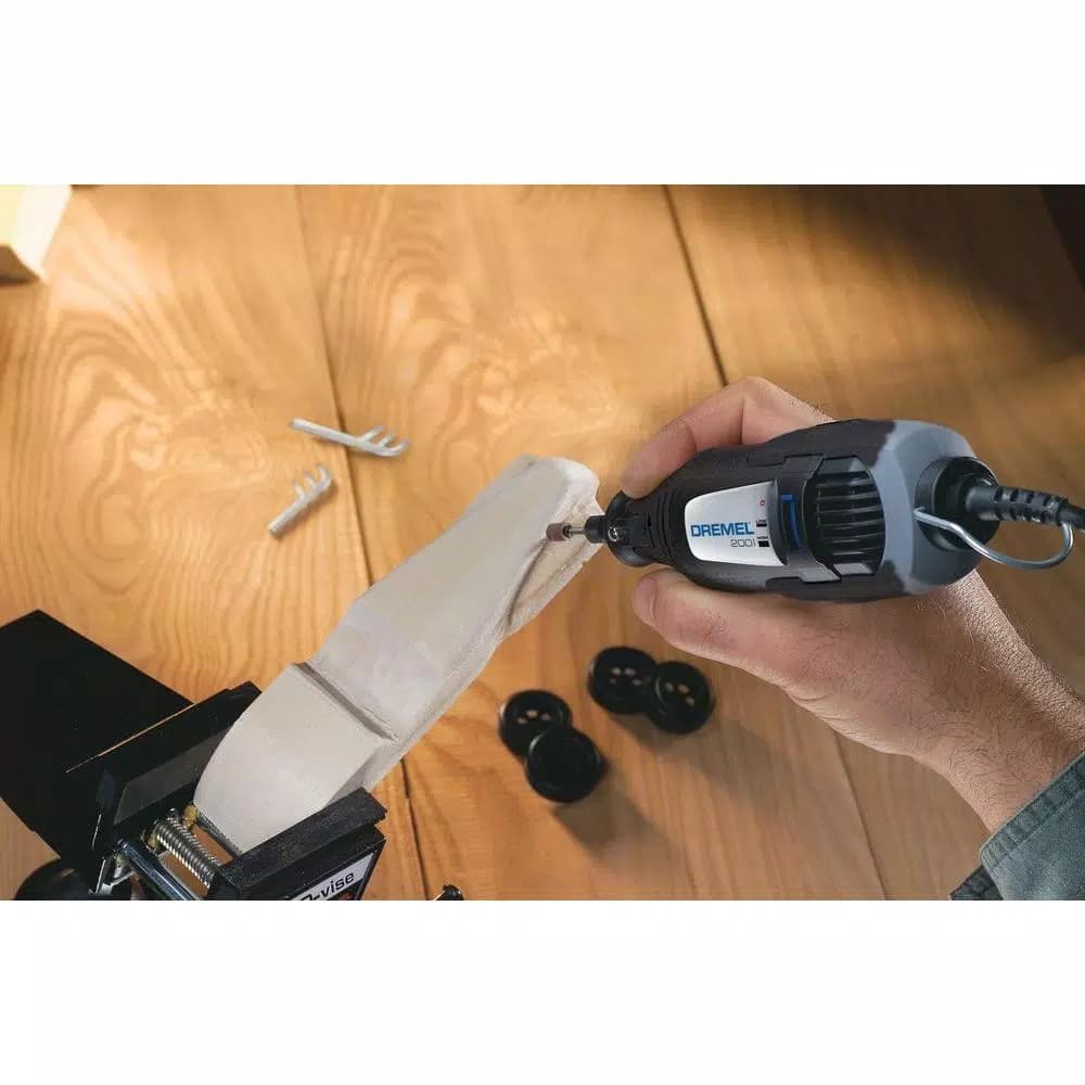 Dremel 200 Series Dual Speed Corded Rotary Tool Kit with 15 Accessories and 1 Attachment