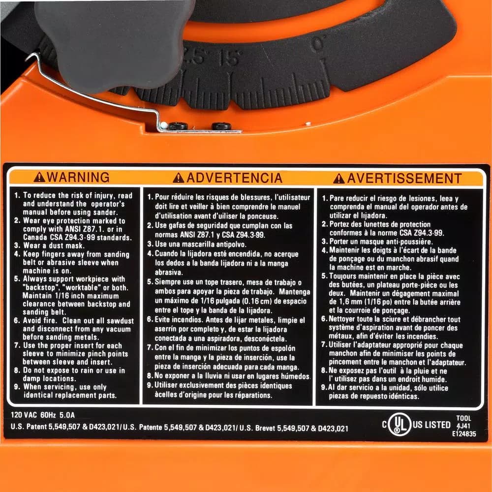 RIDGID Oscillating Edge and Belt Spindle Sander, 5 Amp, 4 in. x 24 in.