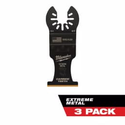Milwaukee 1-3/8 in. Carbide Universal Fit Extreme Metal Cutting Oscillating Multi-Tool Blade (3-Pack) thumbnail 1