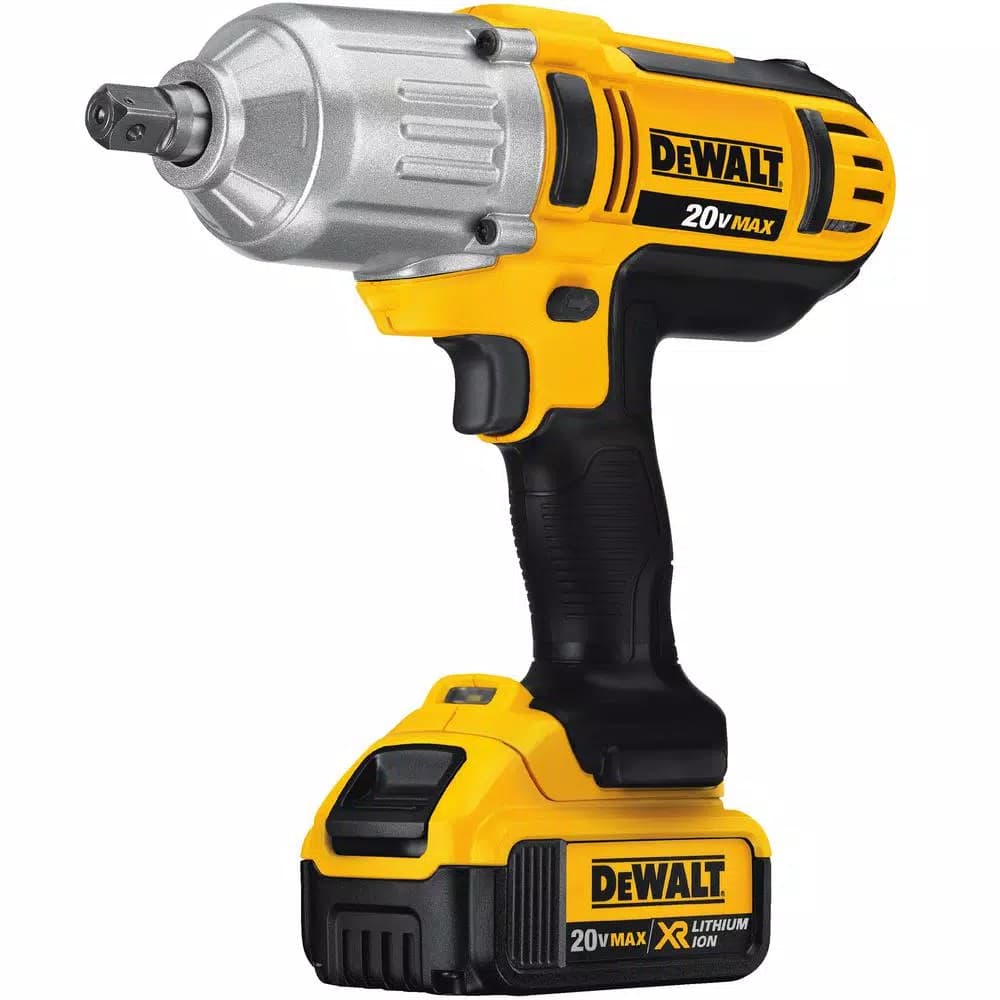 DEWALT 20V MAX Cordless 1/2 in. High Torque Impact Wrench Kit with (3) Batteries and Charger
