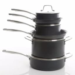 Unbranded Kenmore Pro Arbor Heights 10-Piece Nonstick Aluminum Cookware Set, Black thumbnail 1