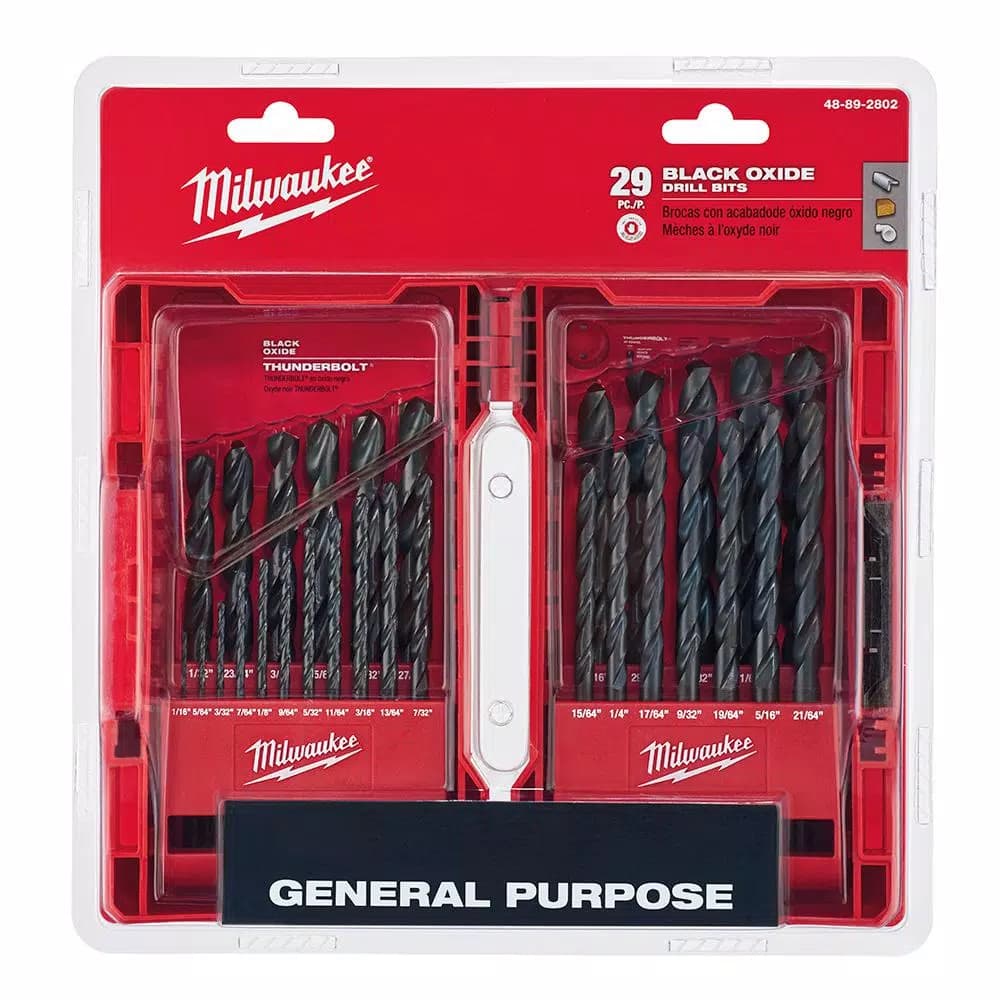 Milwaukee Thunderbolt Black Oxide Twist Drill Bit Set, 29-Piece