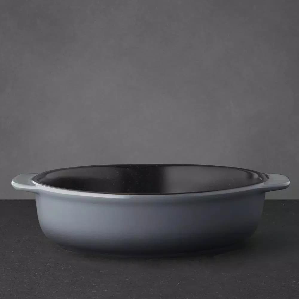 BergHOFF GEM Non-Stick Stoneware Round Baking Dish, 1.5 Qt, Grey