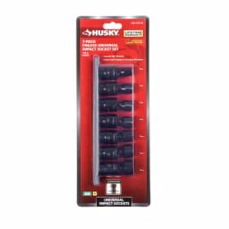 Husky 3/8 in. Drive Metric Pinless Universal Impact Socket Set, 7-Piece thumbnail 2