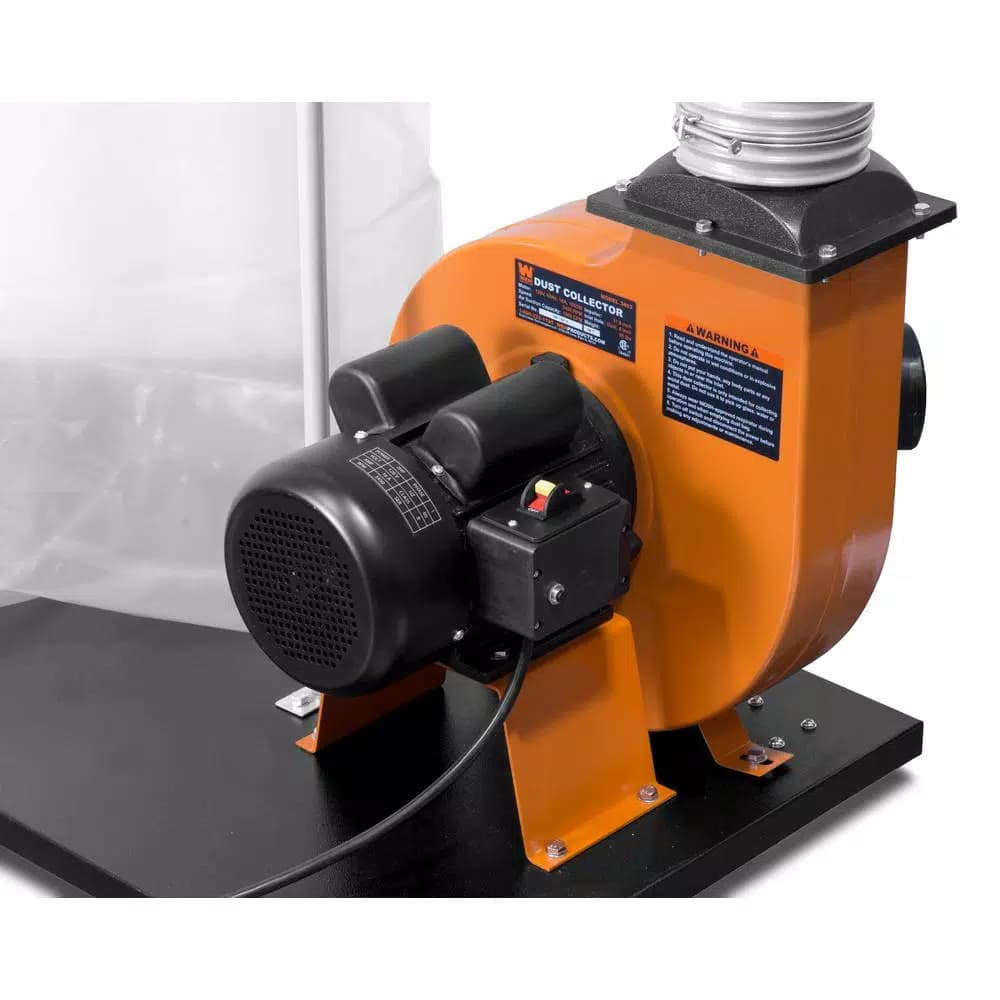 WEN 1500 CFM 16 Amp 5-Micron Woodworking Dust Collector with 50 Gal. Bag and Mobile Base
