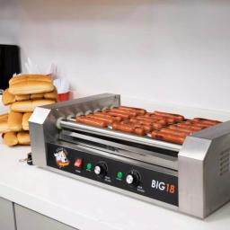 Funtime 187 sq. in. Stainless Steel Hot Dog Roller Grill, Dual Temperature Control thumbnail 2