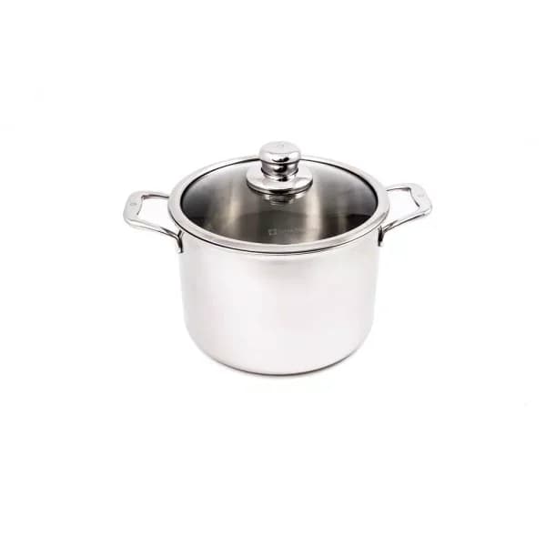 Swiss Diamond Premium Clad 7.9 Qt. Stainless Steel Stock Pot with Glass Lid