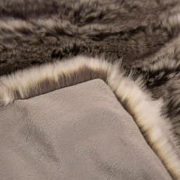 Glitzhome 60 in. Ombre Gray Faux Fur Luxury Throw Blanket thumbnail 2