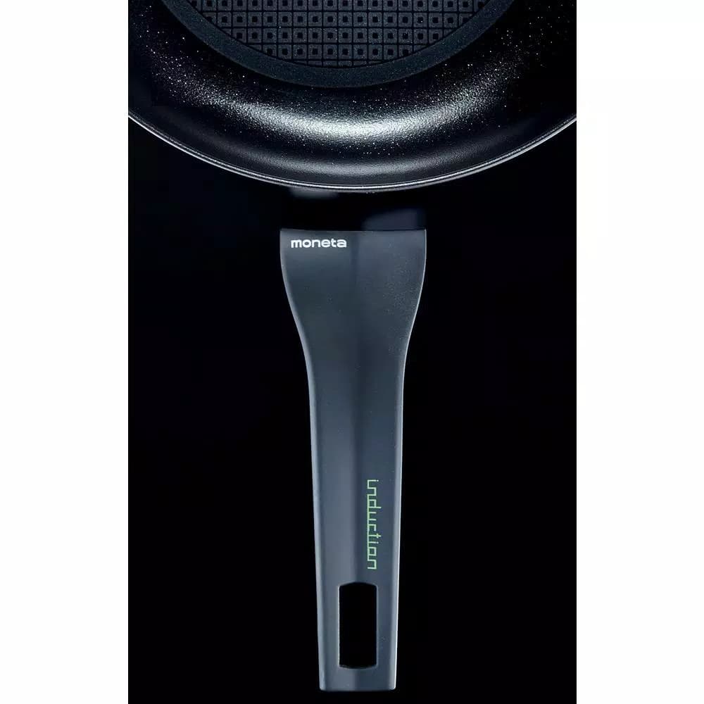 Moneta Nova Induction 11.5 in. Aluminum Nonstick Wok, Black