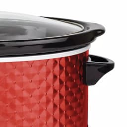 Brentwood Appliances 7 Qt. Red Slow Cooker with Removable Ceramic Pot and Tempered Glass Lid thumbnail 3