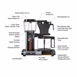 Moccamaster KBG 10-Cup Drip Coffee Maker, Brick Red thumbnail 3