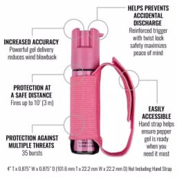 Sabre Red Runner Pepper Spray with Adjustable Hand Strap - High Strength Personal Defense thumbnail 2