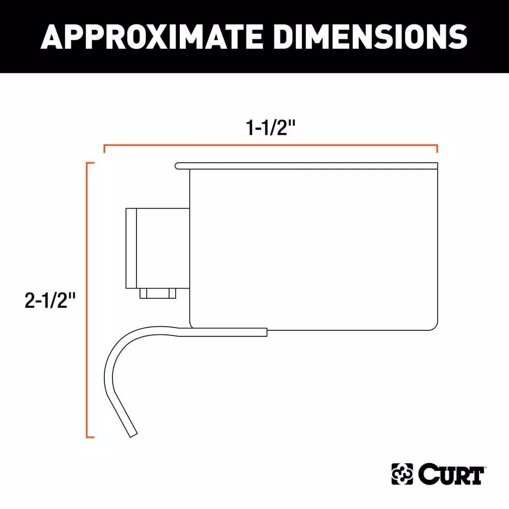 CURT 7-Way Round RV Blade Connector Plug, Trailer Side, Diecast Metal
