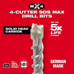 Milwaukee MX4 4-Cutter SDS-Max Carbide Drill Bit, 5/8 in. x 13 in. thumbnail 4