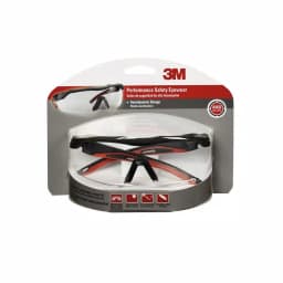 3M Performance Safety Eyewear, Black Frame with Clear Anti-Fog Lenses, Aerodynamic Design (4 Pack) thumbnail 2