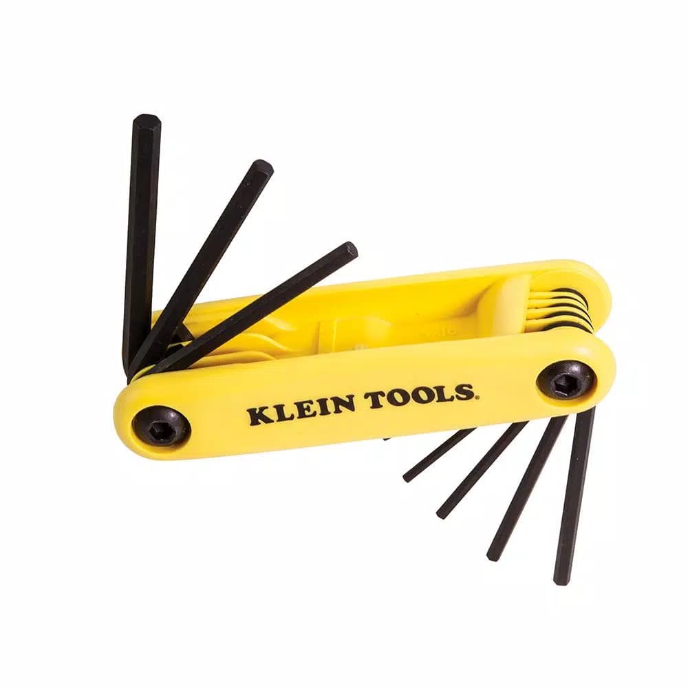 Klein Tools Grip-It Hex Key Set, 9-Piece SAE Folding Set