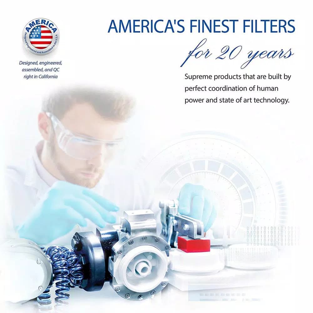 APEC Water Systems APEC RO-Hi 5-Stage Reverse Osmosis Under-Sink Water Filtration System, 90 GPD, Fast Flow 3/8 in. Output