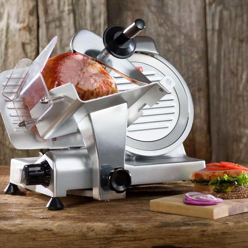 LEM Professional 200W Silver Electric Meat Slicer with 8.5-inch Stainless Steel Blade
