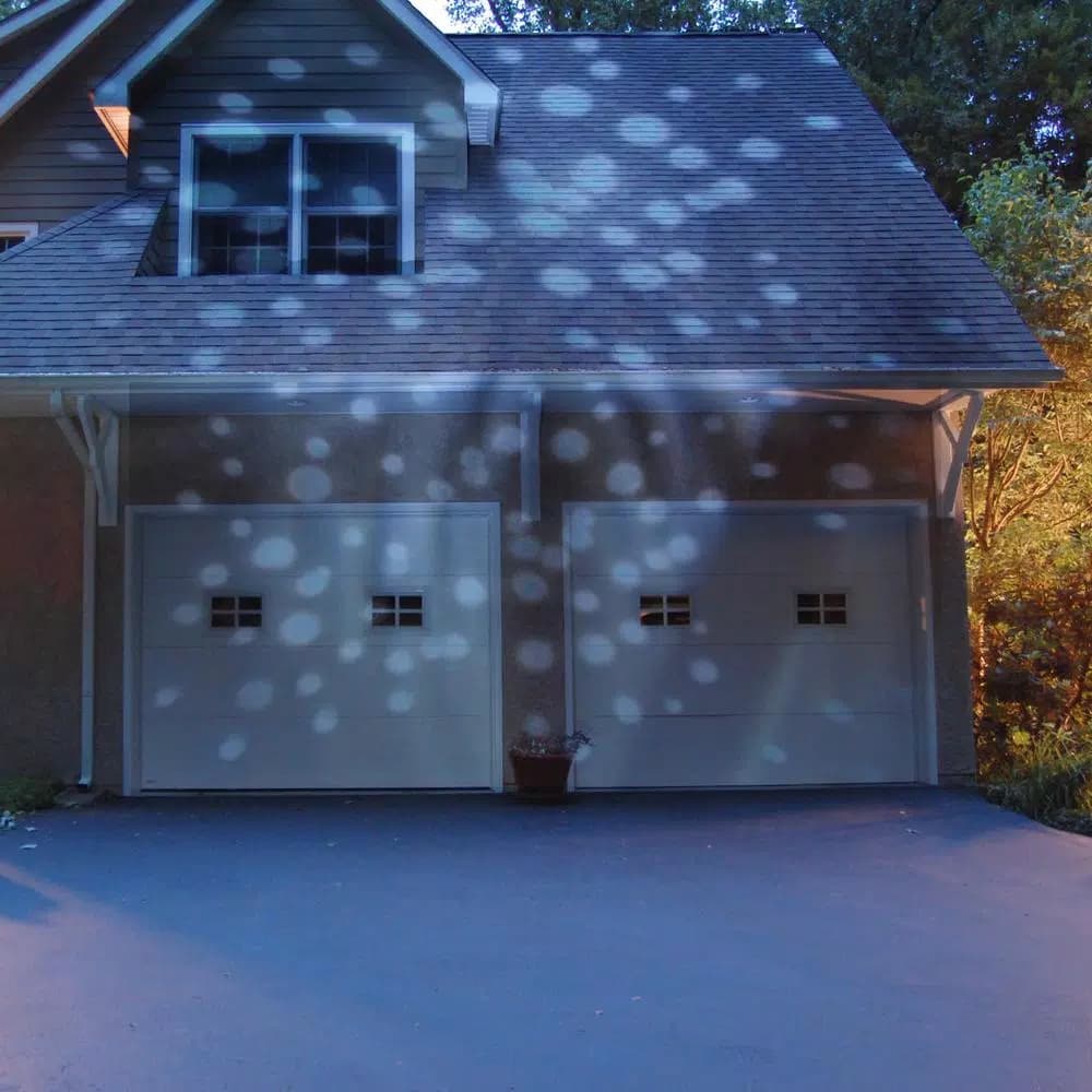 LUMABASE White Dots LED Projector Light - Rotating Confetti Effect for Indoor and Outdoor Use
