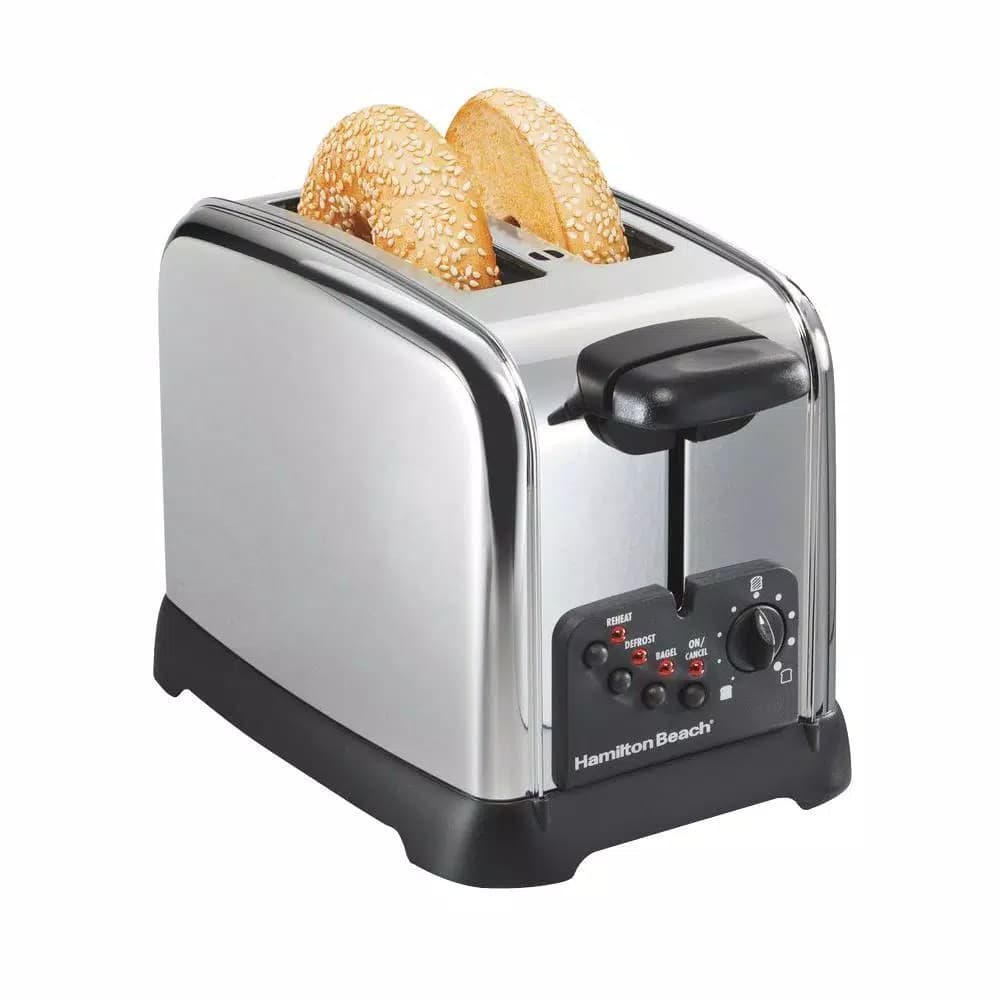 Hamilton Beach Classic 2-Slice Stainless Steel Wide Slot Toaster with 9 Browning Controls