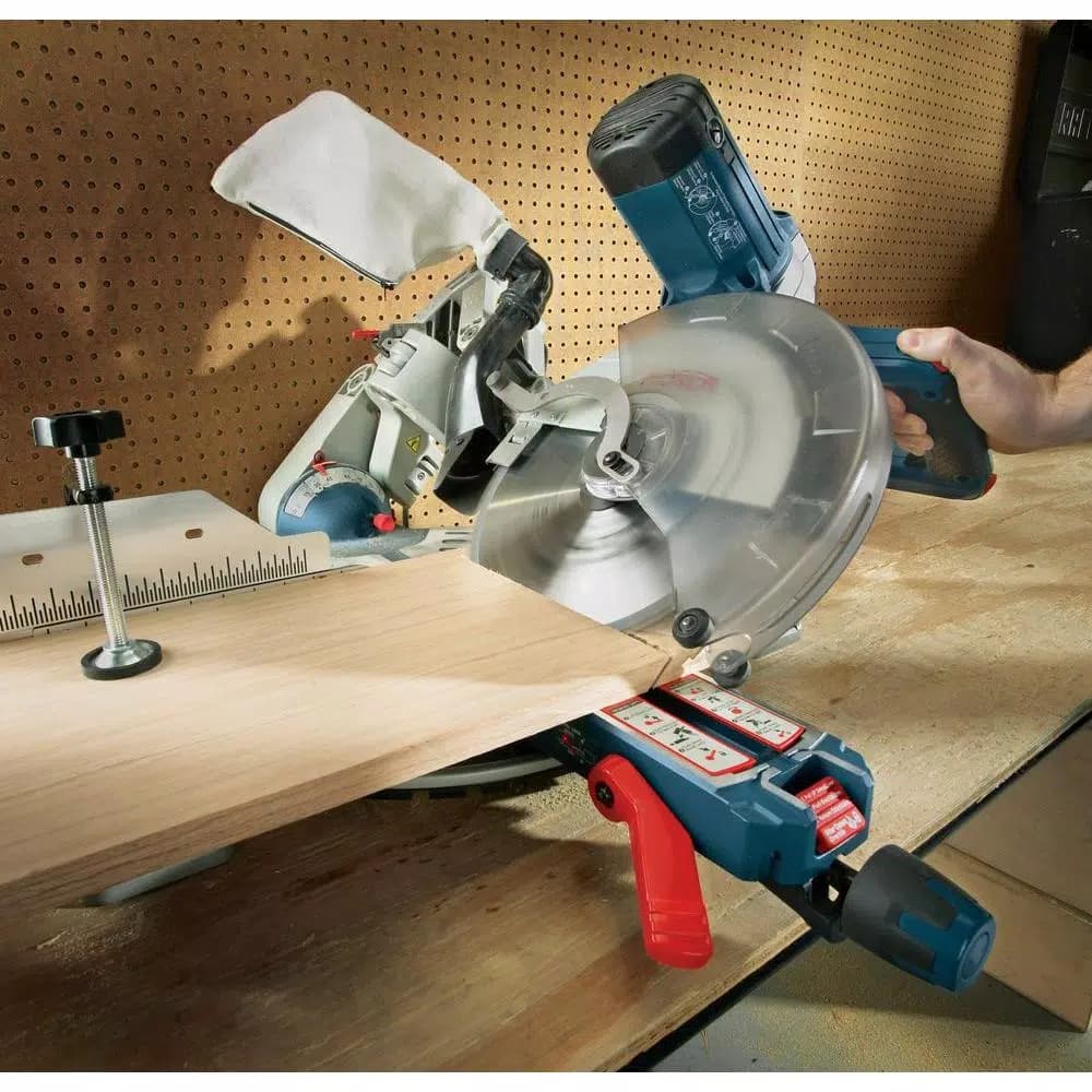 Bosch 12 in. 15 Amp Dual-Bevel Sliding Glide Miter Saw with 60 Tooth Blade