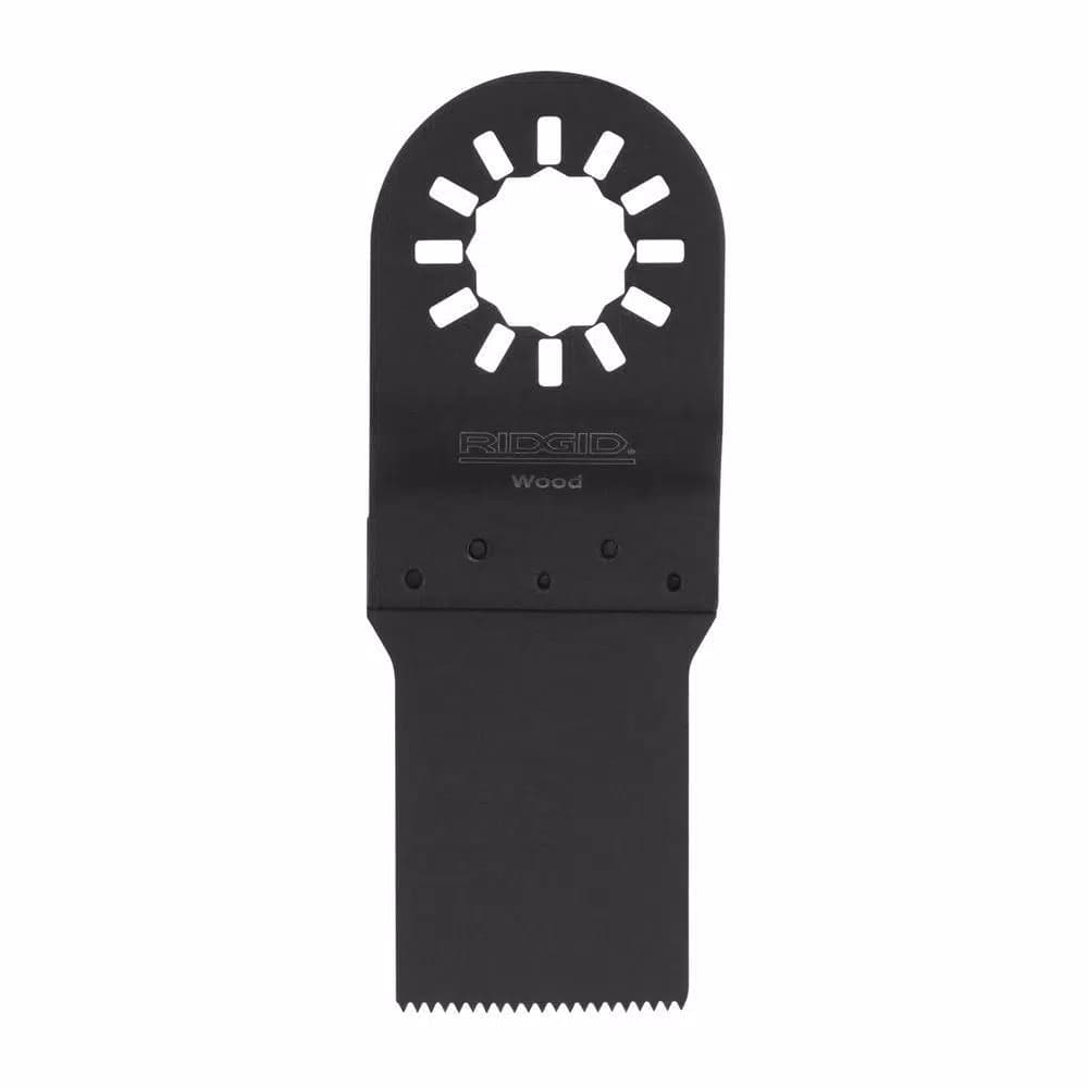 RIDGID 1-1/8 in. Wood Plunge Cut Blade, High Carbon Steel, Universal Fit