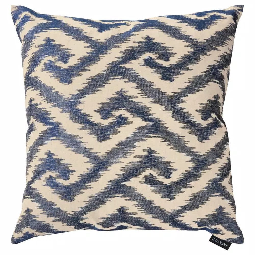 Safavieh Teddy Blue Geometric Embroidered Throw Pillows, 18 x 18 in. (Set of 2)