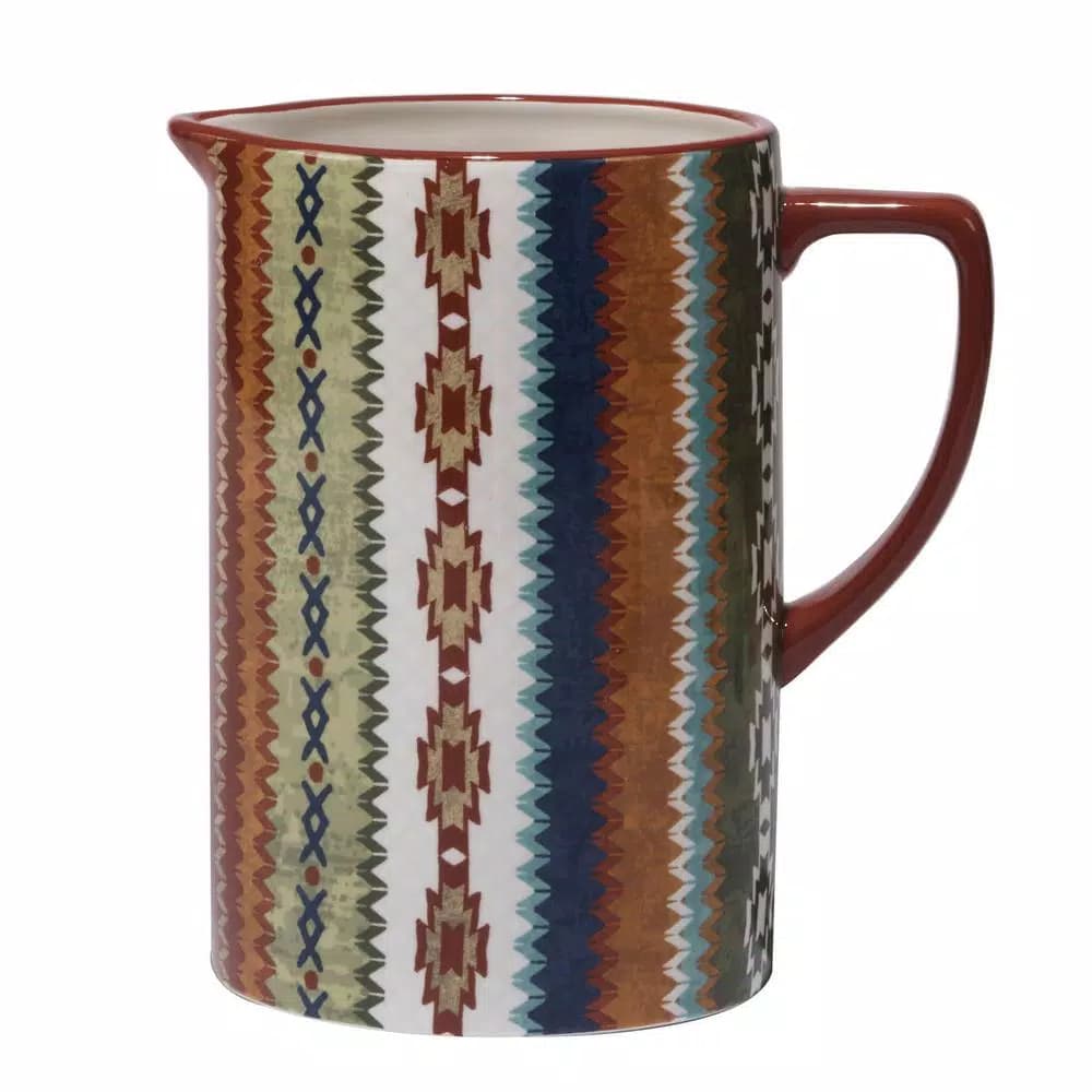 Certified International Monterrey 80 oz. Hand-Painted Ceramic Pitcher, Multi-Colored