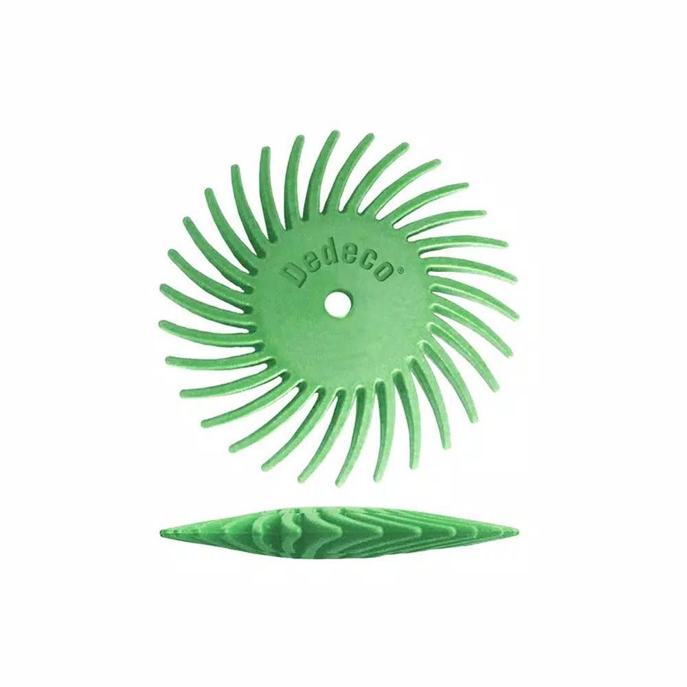 Dedeco Sunburst 7/8 in. Knife-Edge Radial Discs, 1/16 in. Ultra-Fine 1 Mic Arbor Polishing Tool, 12-Pack