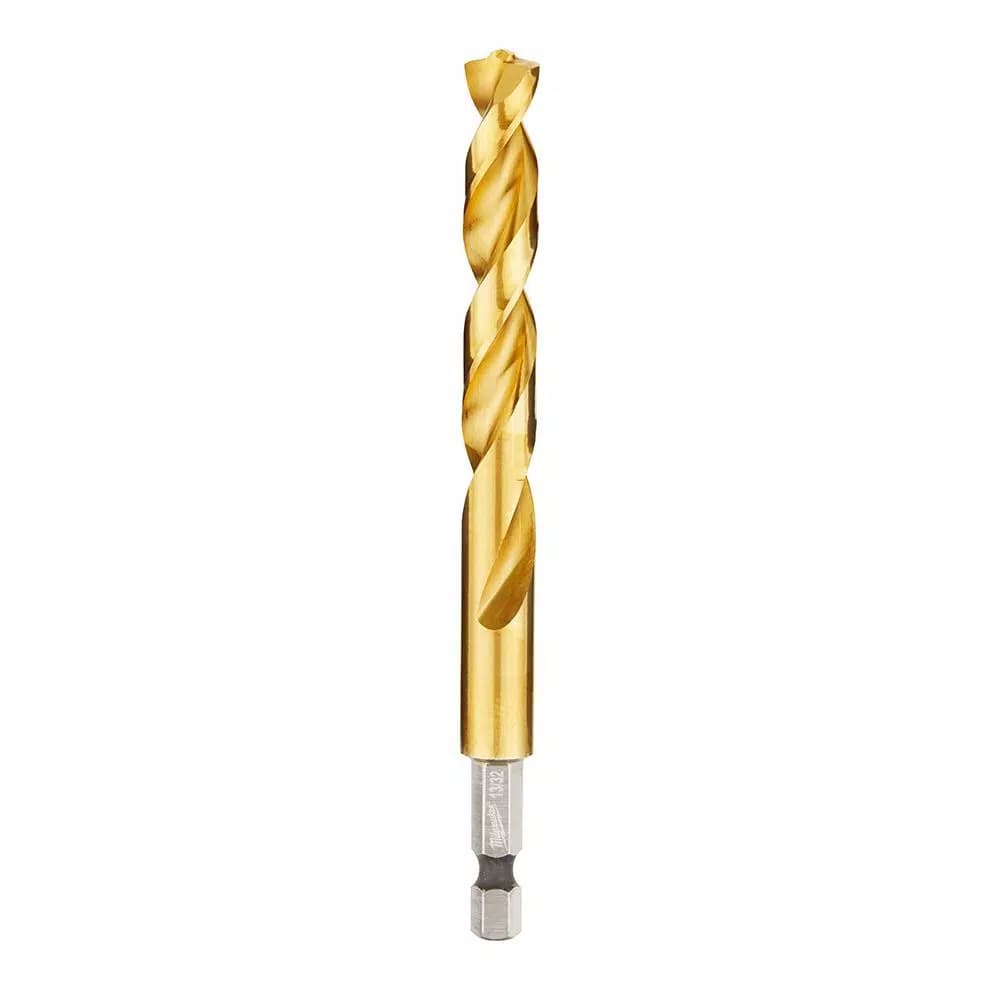 Milwaukee SHOCKWAVE 13/32 in. Titanium Twist Drill Bit with Red Helix