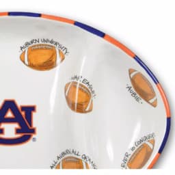 Magnolia Lane Auburn University Officially Licensed NCAA Ceramic Football Tailgating Serving Platter thumbnail 2