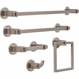 Delta Mandolin Double Towel Hook, SpotShield Brushed Nickel thumbnail 2