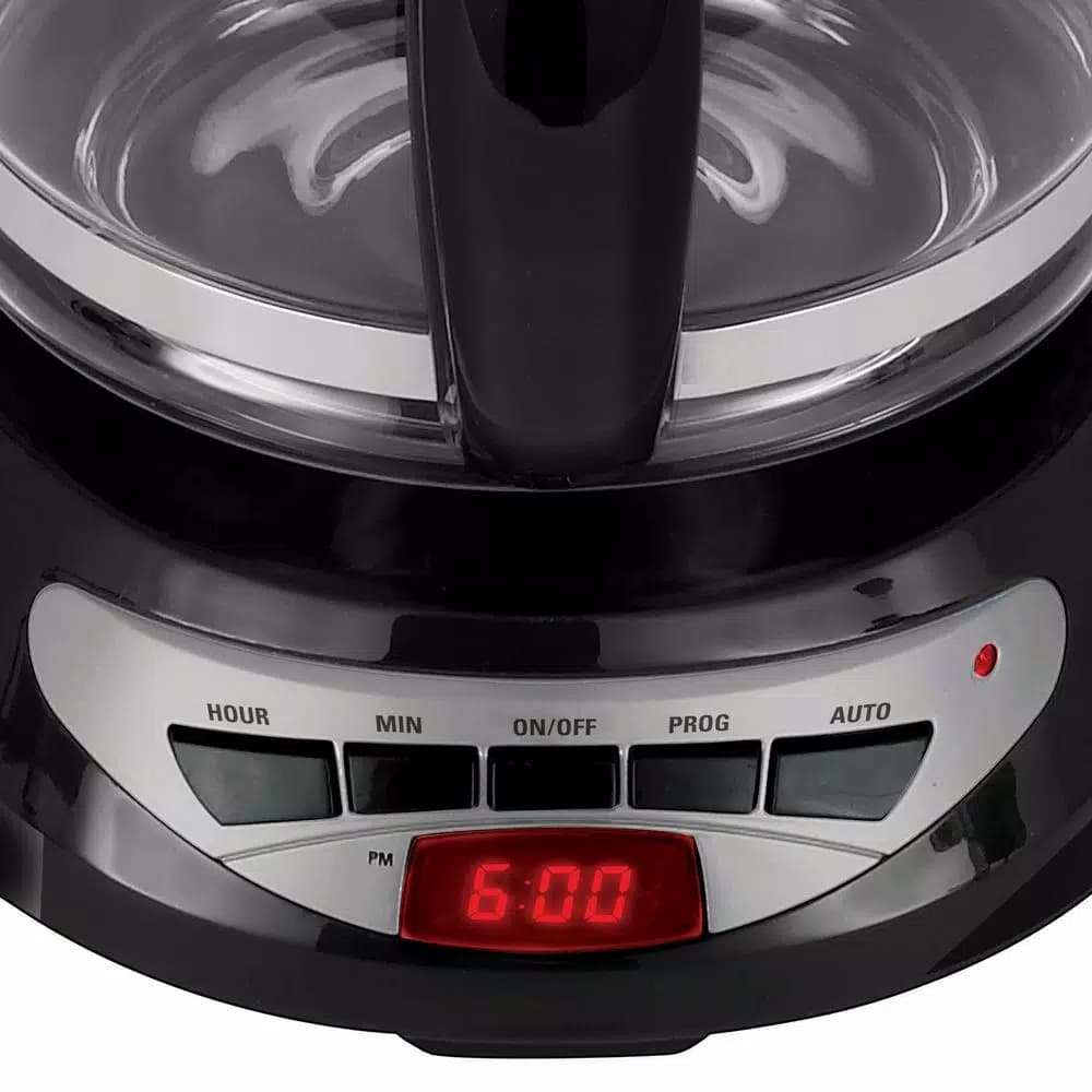 BLACK+DECKER 12-Cup Programmable Drip Coffee Maker with Glass Carafe, Black