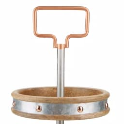Mind Reader Products 3-Tier Silver Cake Stand with Handle, Galvanized Steel Dessert Display thumbnail 2